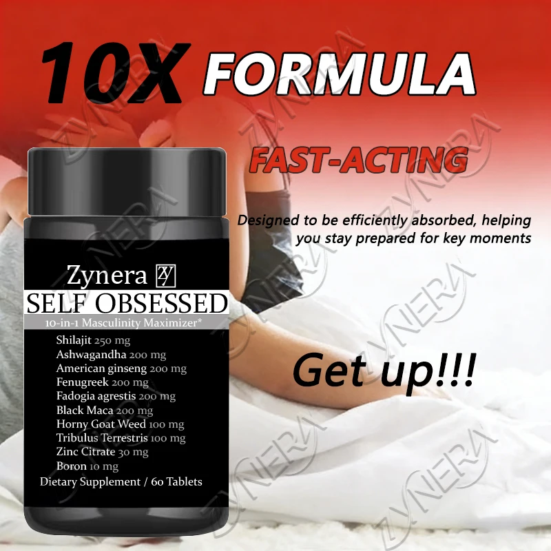 Male Enhancing Supplement, Black Maca Pills With Ashwagandha, Boost Stamina, Performance, Energy