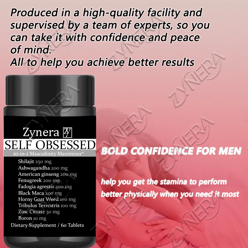 Male Enhancing Supplement, Black Maca Pills With Ashwagandha, Boost Stamina, Performance, Energy