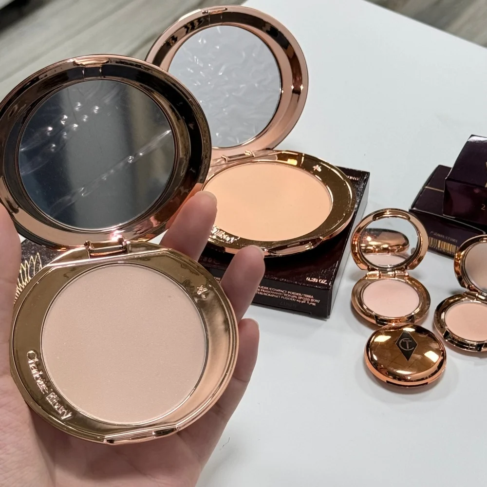 Charlotte Tilbury Liquid Foundation Cushion Foundation Setting Spray Pressed Powder Love 2 Color Powder Blusher Eyeshadow Rouge