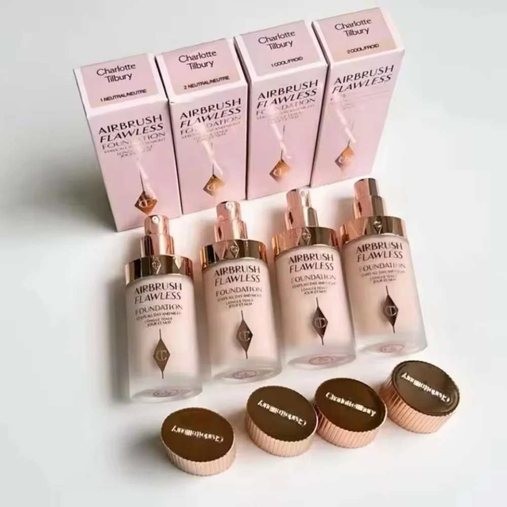 Charlotte Tilbury Liquid Foundation Cushion Foundation Setting Spray Pressed Powder Love 2 Color Powder Blusher Eyeshadow Rouge