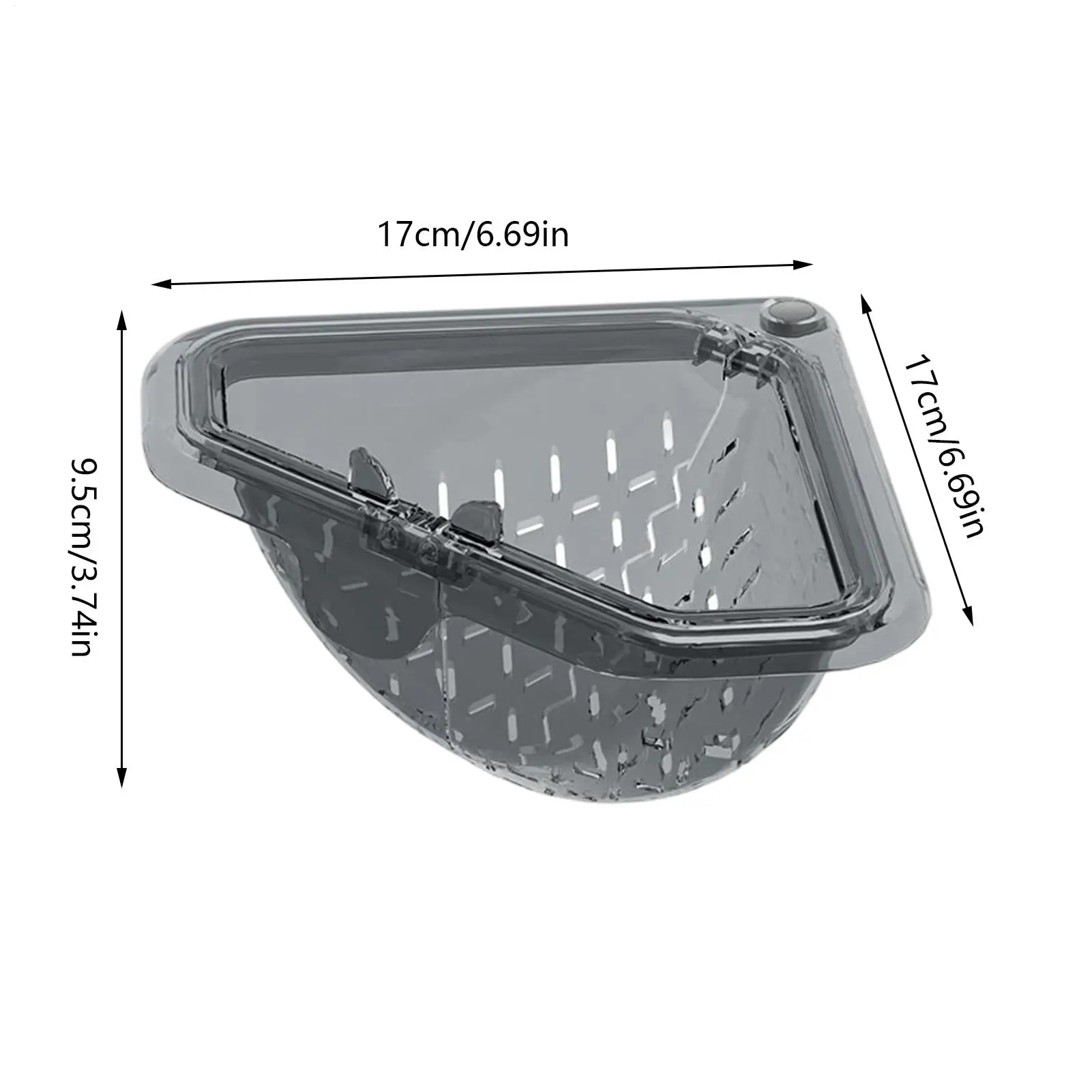 Food Catcher Basket Magnetic Triangular Drain Basket Sink Kitchen Sink Corner Hanging Drain Press to open the bottom Filter