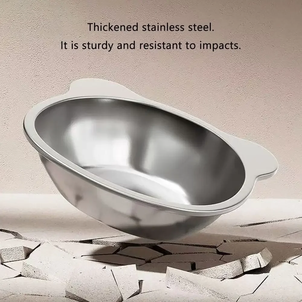 304 Raised Stainless Steel Cat Bowl with 15° Elevated Design Tilted Neck Guard Healthy Feeding Shatterproof for Cats Puppies