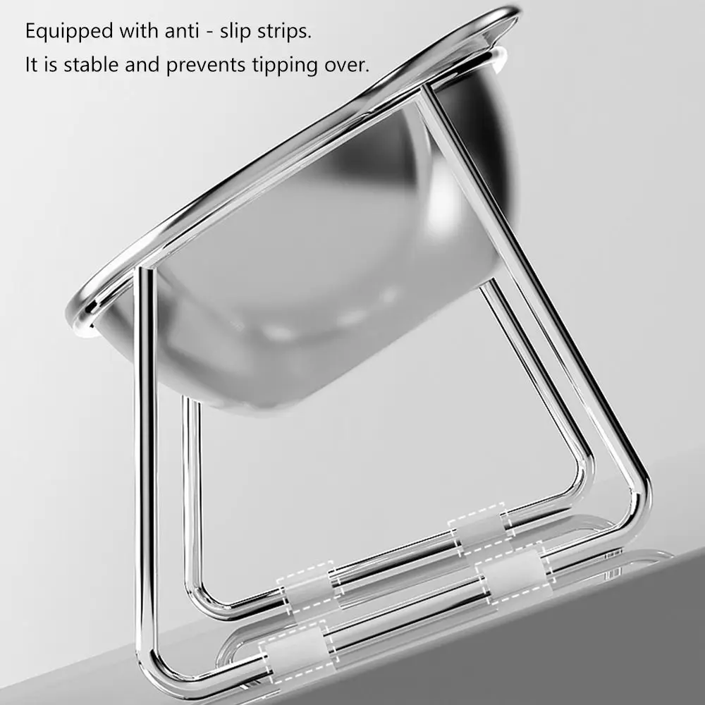 304 Raised Stainless Steel Cat Bowl with 15° Elevated Design Tilted Neck Guard Healthy Feeding Shatterproof for Cats Puppies