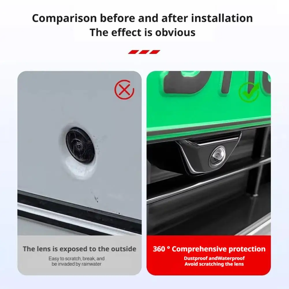 Car Camera Lens Protector Advanced Scratch Car Camera Lens Guards Waterproof And Dustproof  Protection Accessories 2PCS