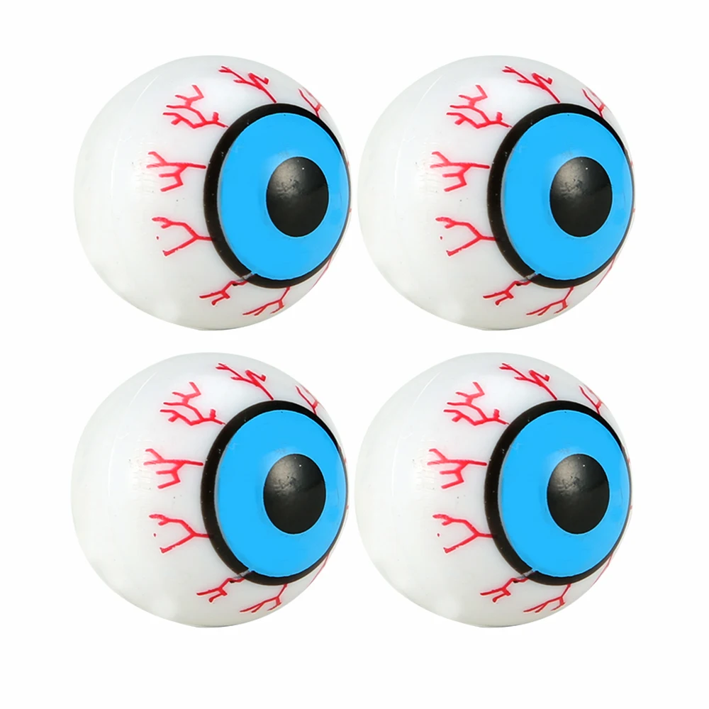 DSYCAR 4Pcs/Lot Eye Ball Wheel Valve Stem Caps Road Bicycle Valve Cap Motor Bike Car Valve Mouth Cover Tyre Air Valve Dust Caps