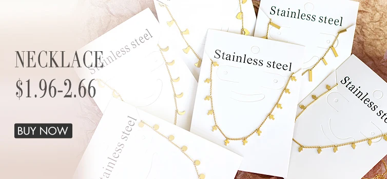 LUXUSTEEL 10Pcs/Lot Stainless Steel Chains 2mm/1mm O Shape Rolo Link Cuban Long Necklace For Women Pendant DIY Jewelry Wholesale