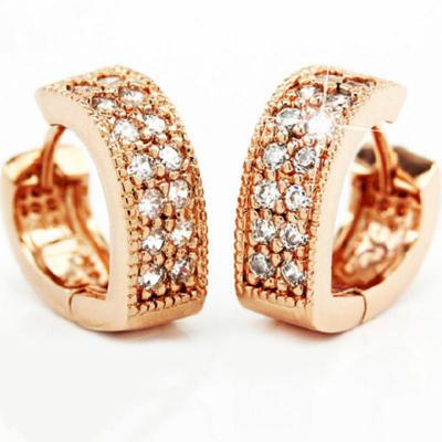 Latest Fashion Super Cute Korean Designer Flash Five Square Zircon Earrings, Seven Rhinestone Star Ear Clip Jewelry
