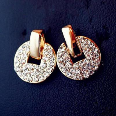 Latest Fashion Super Cute Korean Designer Flash Five Square Zircon Earrings, Seven Rhinestone Star Ear Clip Jewelry