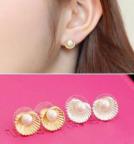 Latest Fashion Super Cute Korean Designer Flash Five Square Zircon Earrings, Seven Rhinestone Star Ear Clip Jewelry