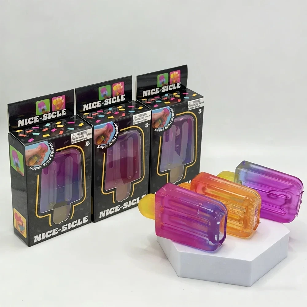 popsicle blind box Cube Sensory Stress Relief Squishy Cube Anti-Anxiety Squeeze Object for birthday gift toy