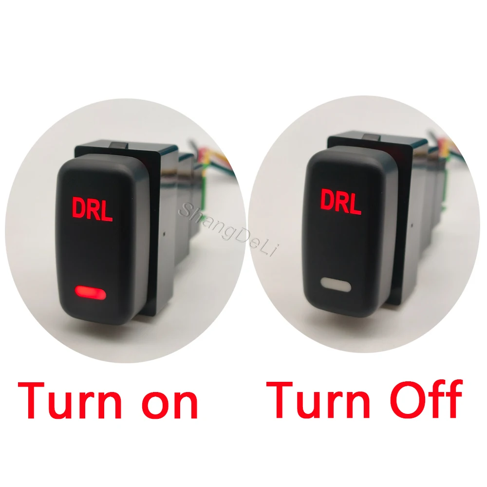 1Pc For Mitsubishi Pajero V73 V93 Lancer Outlander ASX L200 RED LED key switch fog light daytime running DRL Power Switch Button