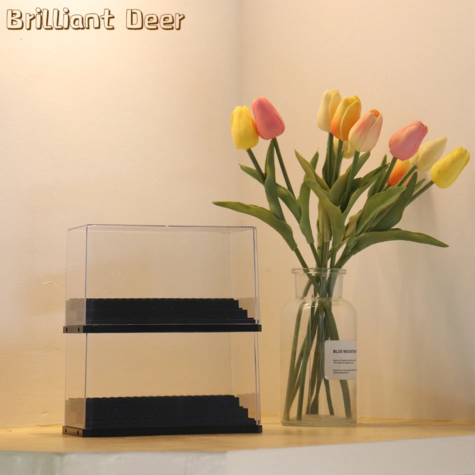 3 Steps Dustproof Acrylic Figures City Car Model Collection Display Box Building Block Storage Plexiglass Showcase Bricks Toys