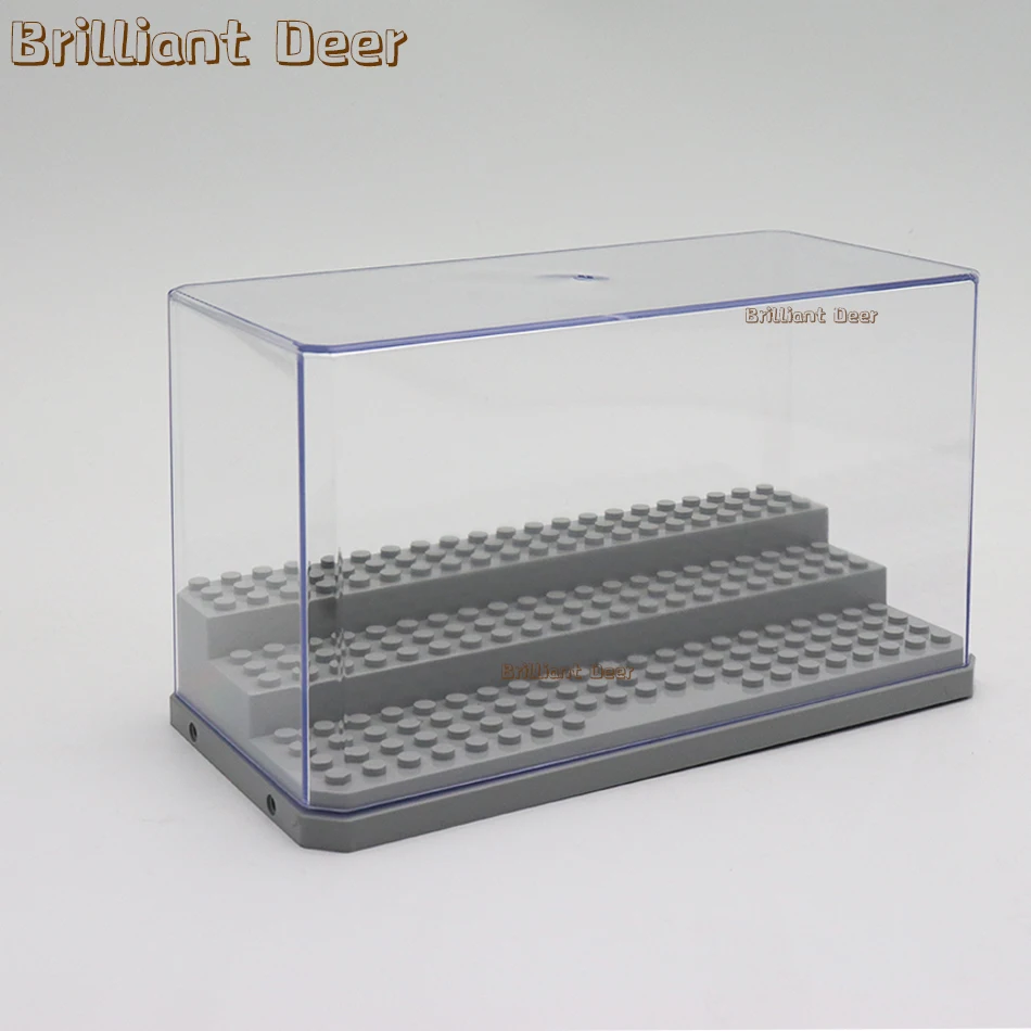 3 Steps Dustproof Acrylic Figures City Car Model Collection Display Box Building Block Storage Plexiglass Showcase Bricks Toys