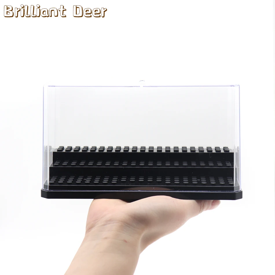3 Steps Dustproof Acrylic Figures City Car Model Collection Display Box Building Block Storage Plexiglass Showcase Bricks Toys