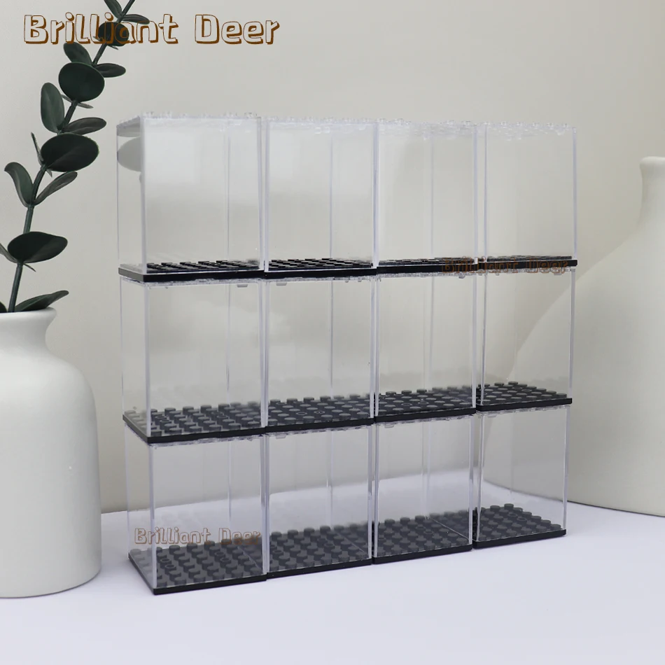 3 Steps Dustproof Acrylic Figures City Car Model Collection Display Box Building Block Storage Plexiglass Showcase Bricks Toys