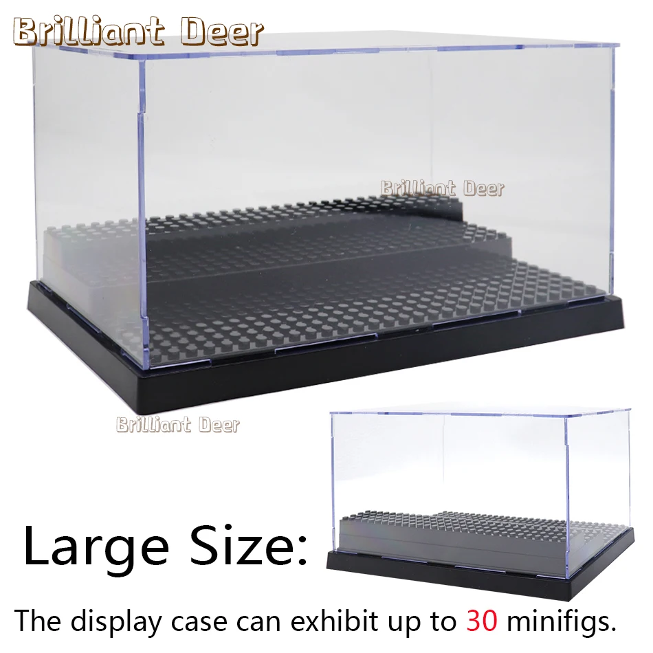 3 Steps Dustproof Acrylic Figures City Car Model Collection Display Box Building Block Storage Plexiglass Showcase Bricks Toys
