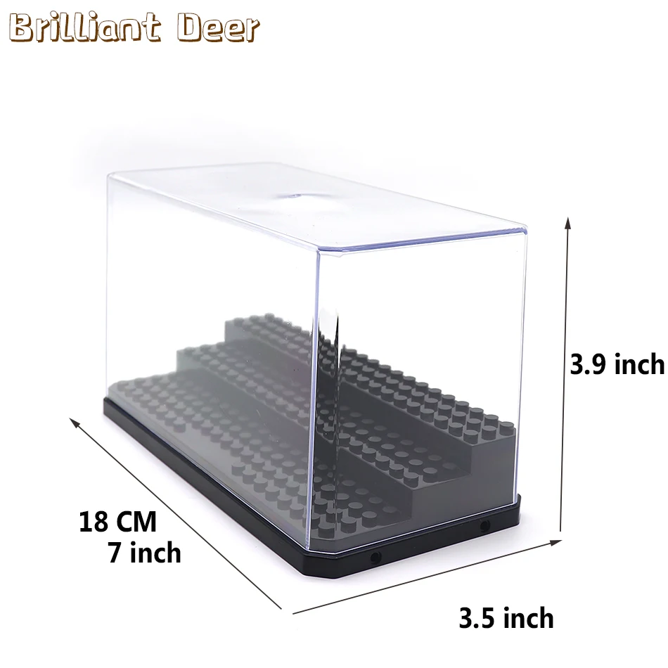 3 Steps Dustproof Acrylic Figures City Car Model Collection Display Box Building Block Storage Plexiglass Showcase Bricks Toys