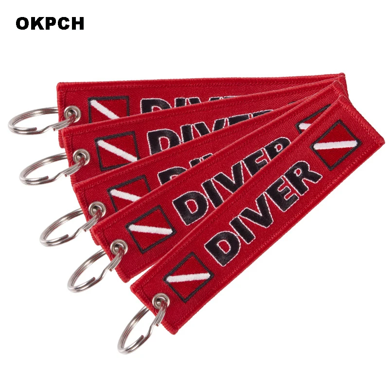 1 PC Novelty Keychain Launch Key Chain Bijoux Keychains for Motorcycles and Cars Key Tag New Embroidery Key Fobs
