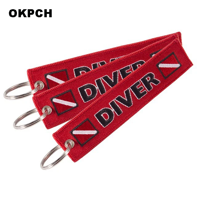 1 PC Novelty Keychain Launch Key Chain Bijoux Keychains for Motorcycles and Cars Key Tag New Embroidery Key Fobs