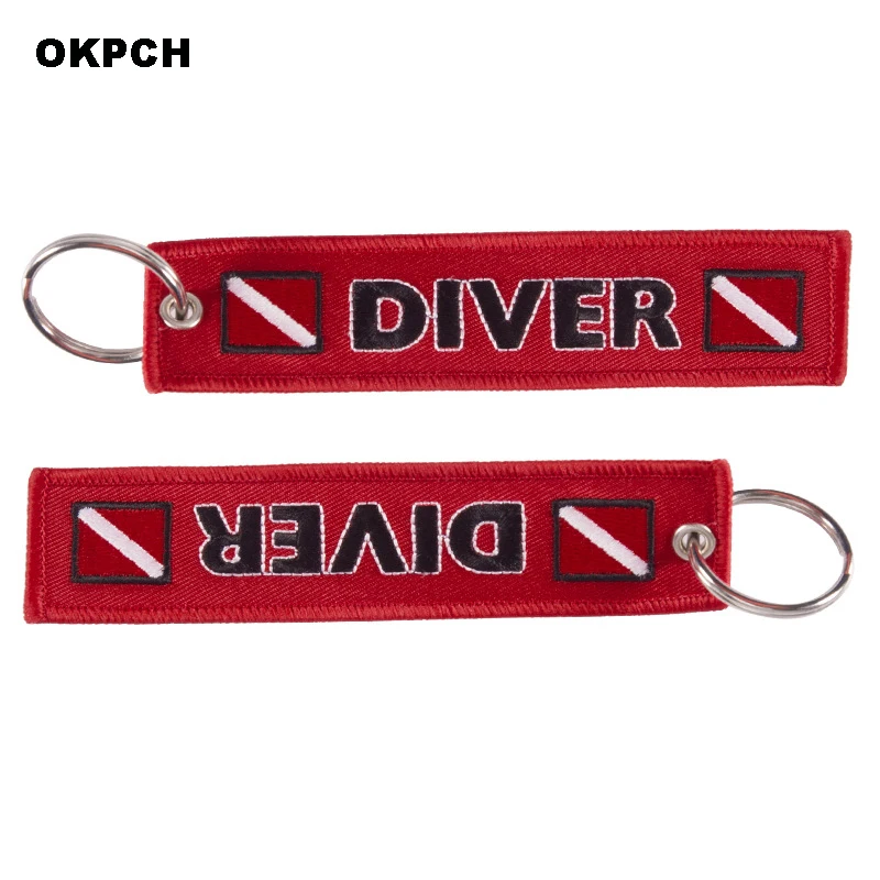 1 PC Novelty Keychain Launch Key Chain Bijoux Keychains for Motorcycles and Cars Key Tag New Embroidery Key Fobs