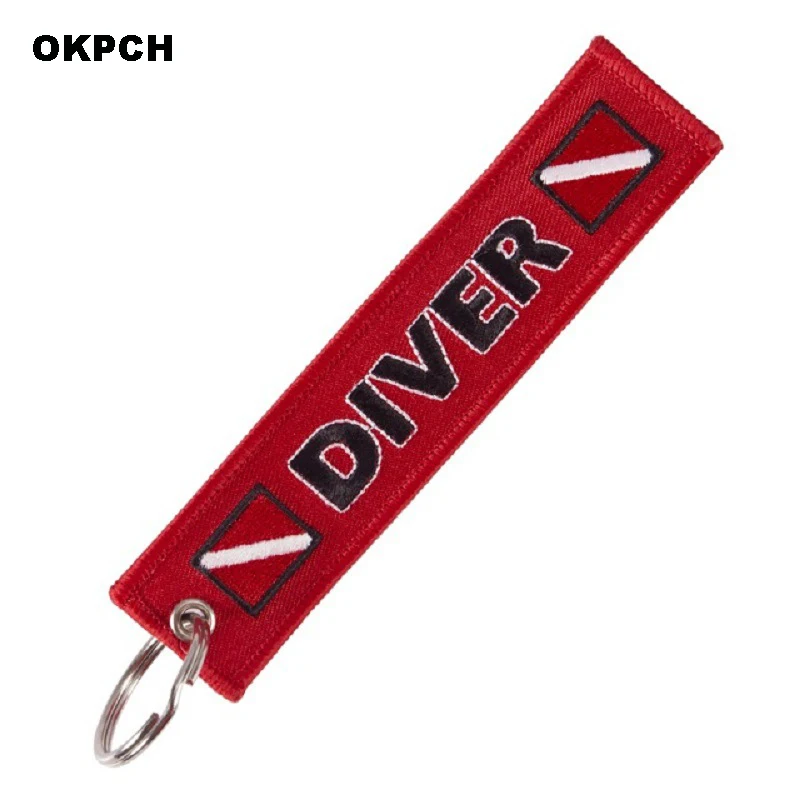 1 PC Novelty Keychain Launch Key Chain Bijoux Keychains for Motorcycles and Cars Key Tag New Embroidery Key Fobs