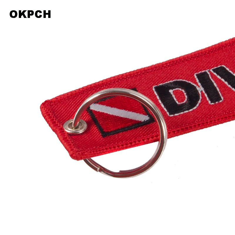 1 PC Novelty Keychain Launch Key Chain Bijoux Keychains for Motorcycles and Cars Key Tag New Embroidery Key Fobs