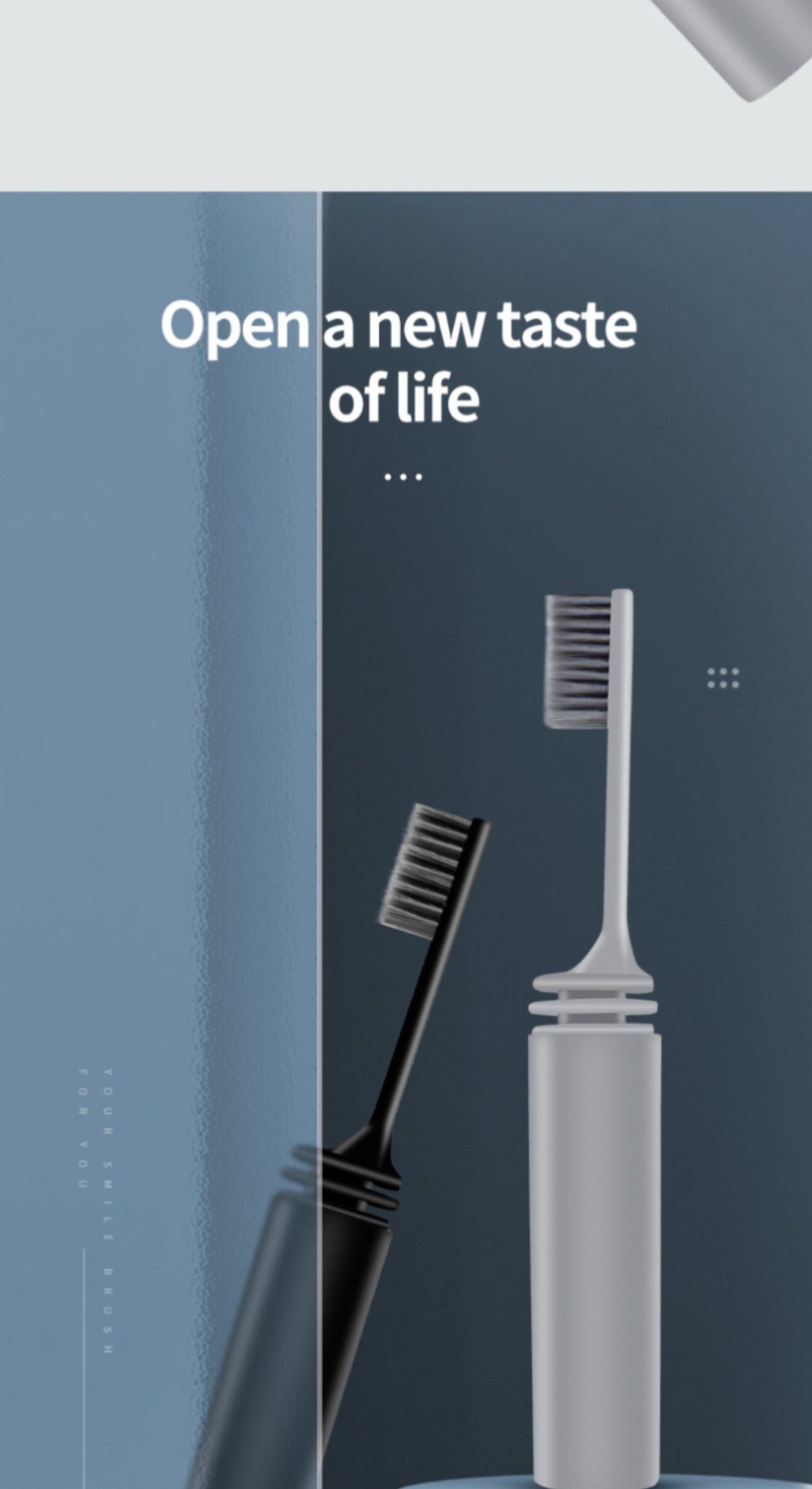 Travel Toothbrush Outdoor Camping Portable Folding Small Tooth Brush Traveling Toothbrushes for Adults Teeth Brushes