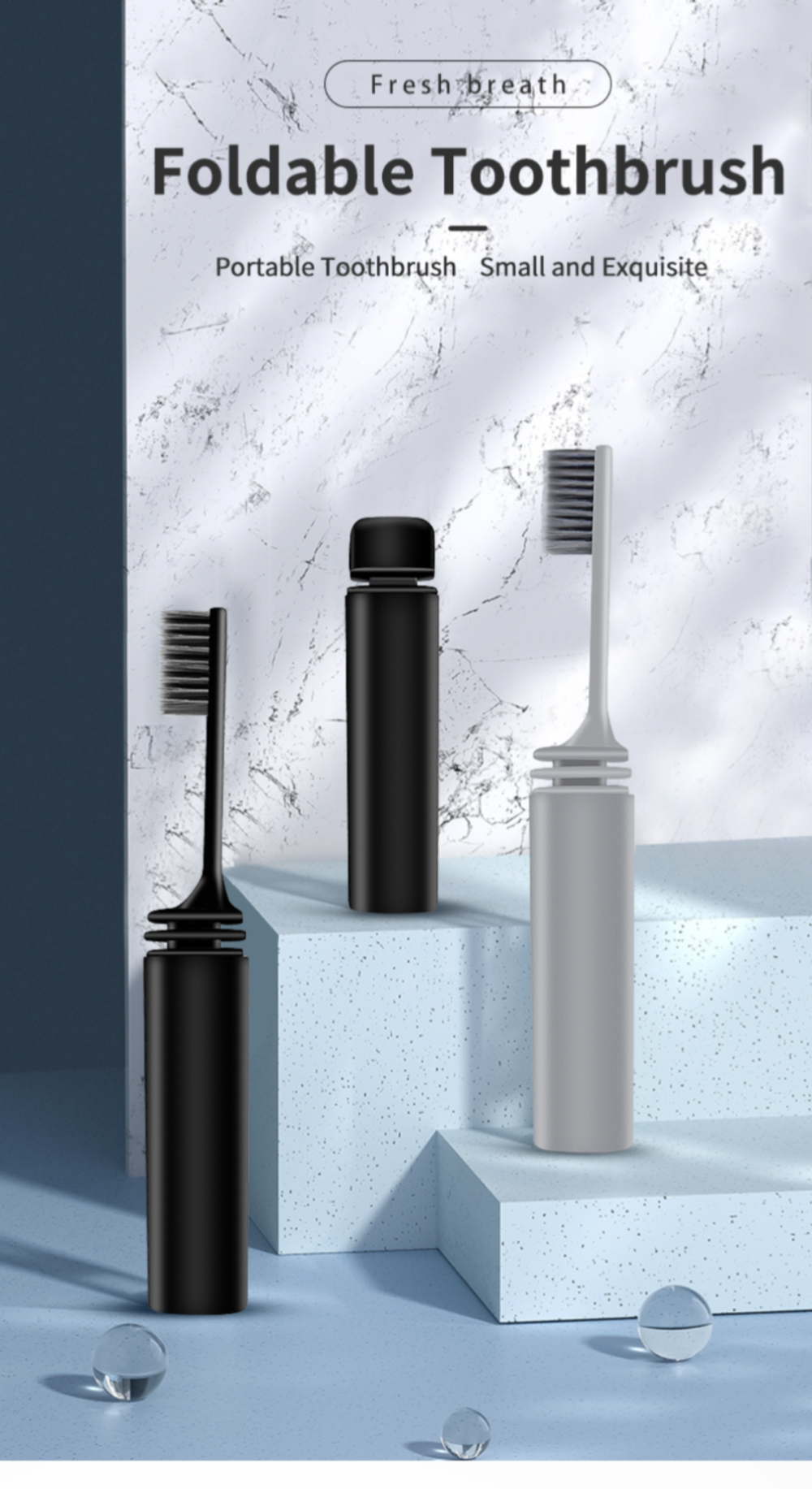 Travel Toothbrush Outdoor Camping Portable Folding Small Tooth Brush Traveling Toothbrushes for Adults Teeth Brushes