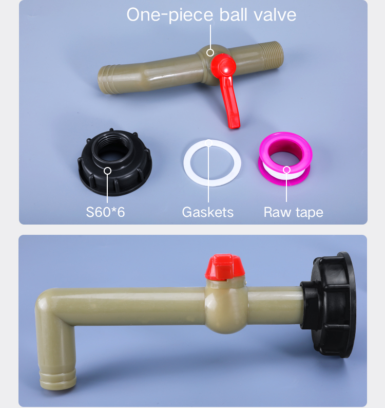 IBC Tank Adapter Water Cube Valve Fittings Garden Irrigation Connector Easy Use Hose Switch Faucets High Quality