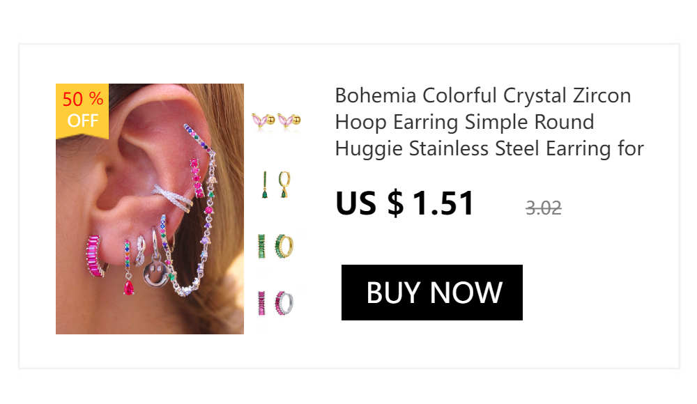 2PCS Tiny Stainless Steel Huggie Small Hoop Earrings For Women Round Circle Punk Unisex Rock Earring Cartilage Piercing Jewelry