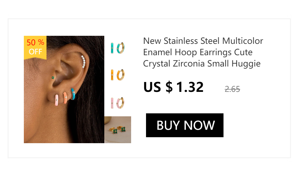 2PCS Tiny Stainless Steel Huggie Small Hoop Earrings For Women Round Circle Punk Unisex Rock Earring Cartilage Piercing Jewelry
