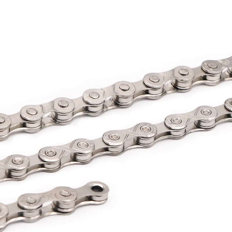 RIDERACE Bicycle Chain 116L 8 9 10 11 12 Speed Silver Ultralight Mountain Road Bike Chain For 24/27/30 Variable Speed Chain