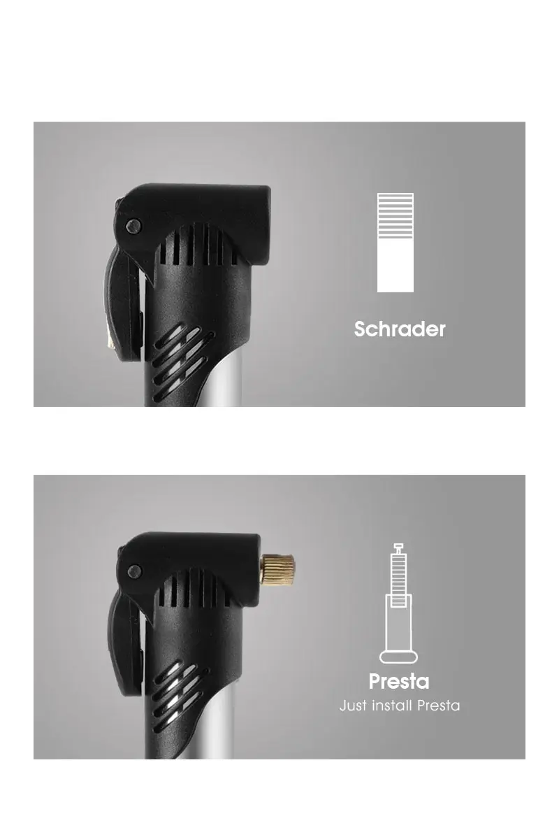 WEST BIKING Portable Mini Bicycle Pump Cycling Hand Air Pump Ball Tire Inflator Schrader Presta Valve MTB Road Bike Accessories