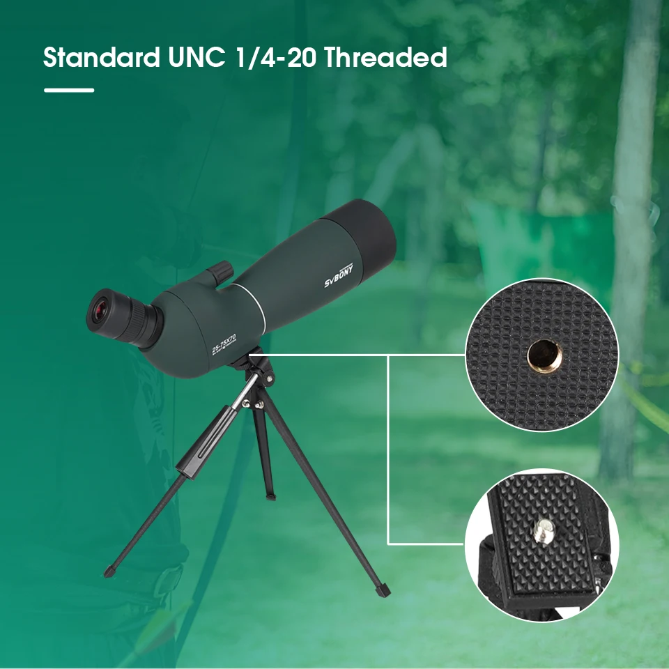 Svbony SV28plus 50/60/70mm Spotting Scope Powerful Zoom Telescope Long Range PORRO Prism Suit Archery Target Shooting Camping