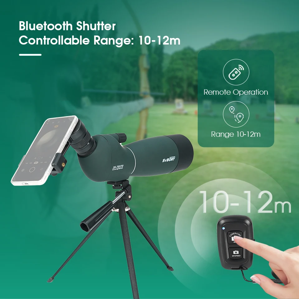 Svbony SV28plus 50/60/70mm Spotting Scope Powerful Zoom Telescope Long Range PORRO Prism Suit Archery Target Shooting Camping