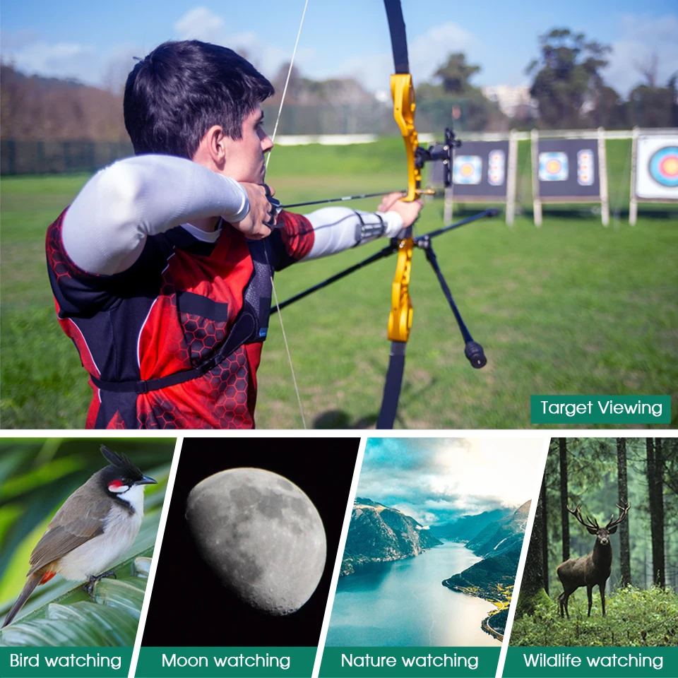 Svbony SV28plus 50/60/70mm Spotting Scope Powerful Zoom Telescope Long Range PORRO Prism Suit Archery Target Shooting Camping