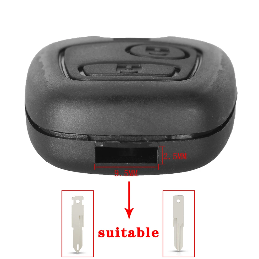 KEYYOU Remote Key Car Key Shell Fob Case Replacement Shell Cover For Citroen C1 C4 For Peugeot 107 207 307 407 206 306 406
