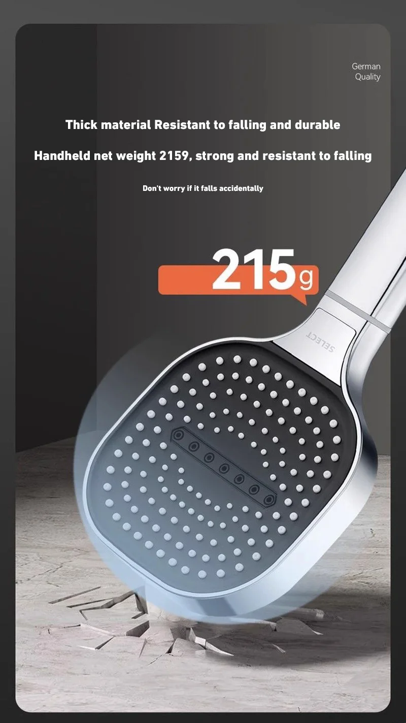 Xiaomi 13cm Large Panel Shower Head Adjustable 3 Modes High Pressure Massage Shower Head Filter Element Bathroom Accessories New