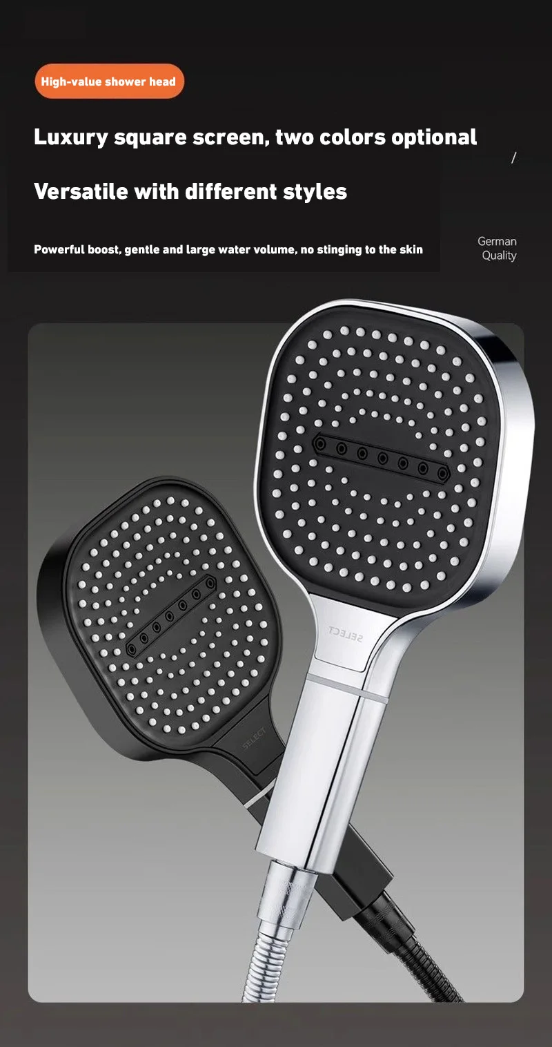 Xiaomi 13cm Large Panel Shower Head Adjustable 3 Modes High Pressure Massage Shower Head Filter Element Bathroom Accessories New