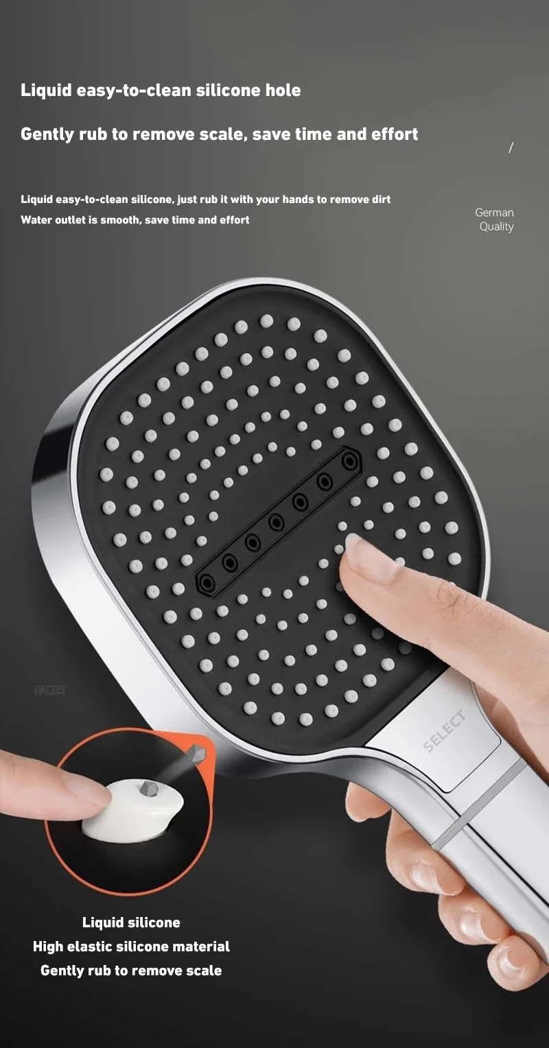 Xiaomi 13cm Large Panel Shower Head Adjustable 3 Modes High Pressure Massage Shower Head Filter Element Bathroom Accessories New