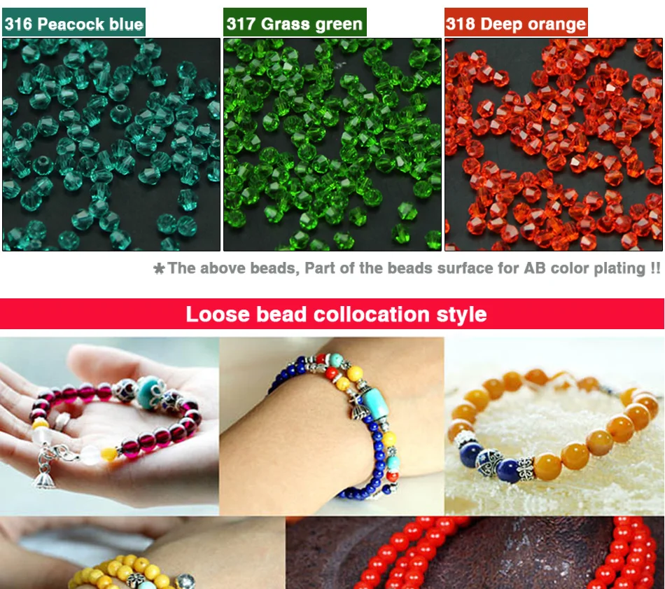 3mm 200-piece Assortment of Glass Diamond-Shaped Beads in Various Colors for Handmade DIY Jewelry Making and Beadwork Accessorie