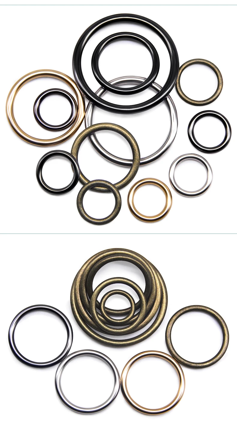 20pcs/lot 20mm/25mm/30mm Black Bronze Gold Silver Circle O Ring Connection Alloy Metal Shoes Bags Belt Buckles DIY Accessories
