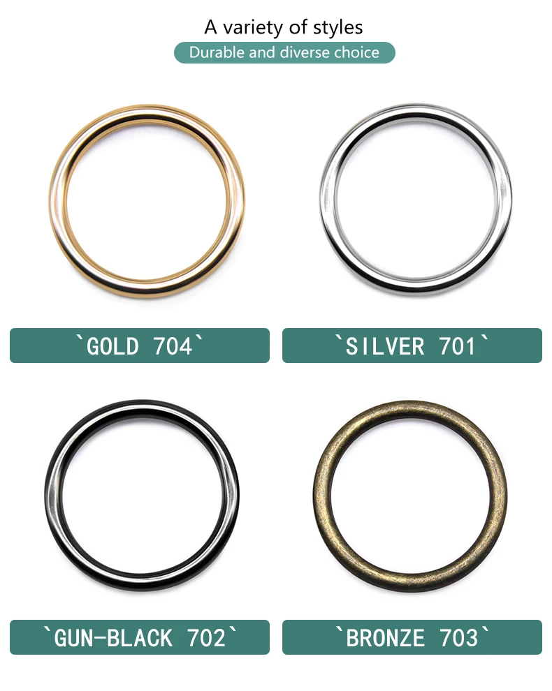 20pcs/lot 20mm/25mm/30mm Black Bronze Gold Silver Circle O Ring Connection Alloy Metal Shoes Bags Belt Buckles DIY Accessories