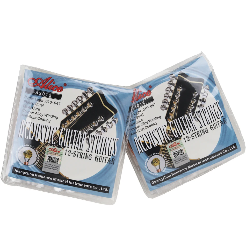 Alice A2012 12 Strings Acoustic Guitar Strings 010-027 Musical Instrument Guitar Parts Accessories 12 Guitarrra Strings 1 Set