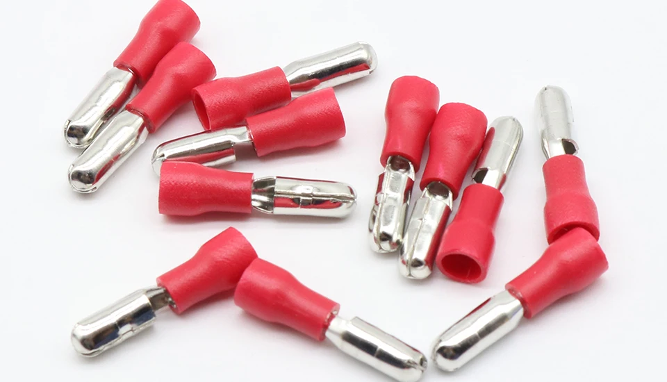 Hot 50 X Red Male Female Bullet Connector Crimp Terminals Wiring