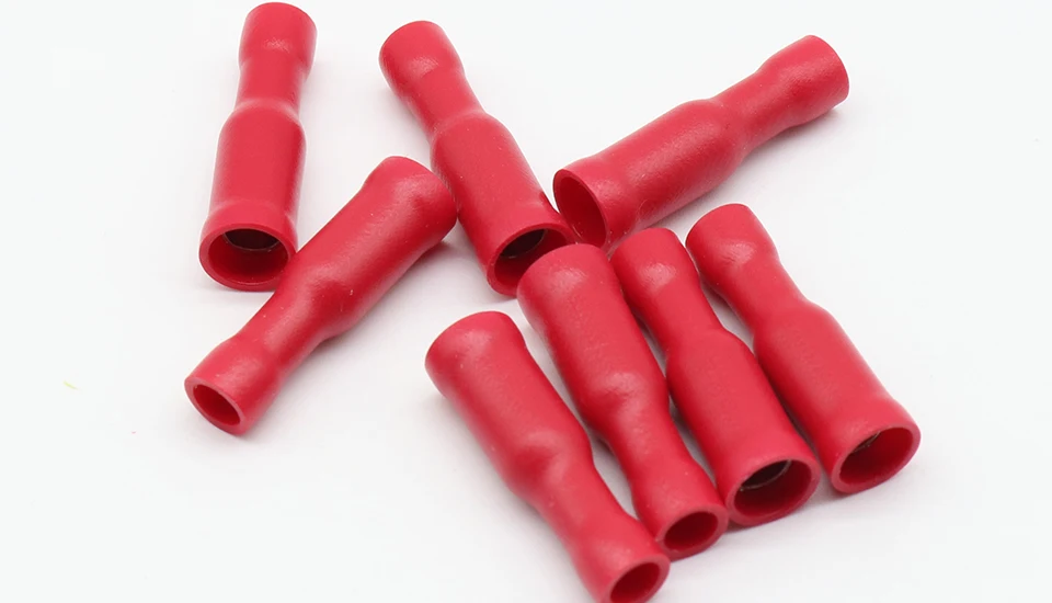 Hot 50 X Red Male Female Bullet Connector Crimp Terminals Wiring