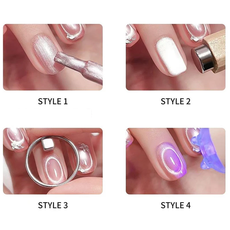 Black Hole Shape Cat Eye Nail Art Magnet Suck Hollow Cat Eye Nail Art Effect Magnet Ring for Magnetic Gel Polish Manicure Tools