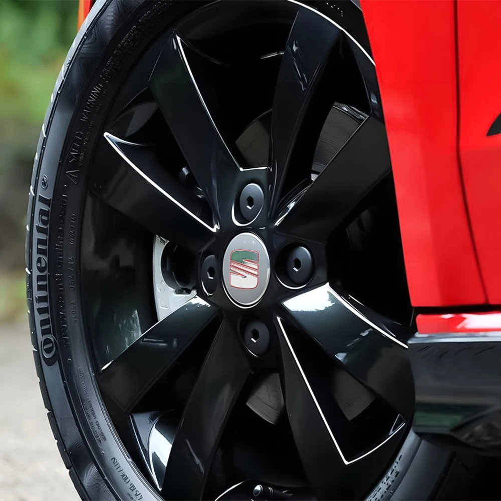 4Pcs 55/63MM Wheel Center Hub Caps Rims Cover Badge Car Accessories For Seat Cupra Ateca Ibiza 6f Leon Mk2 FR E-Racer Formentor