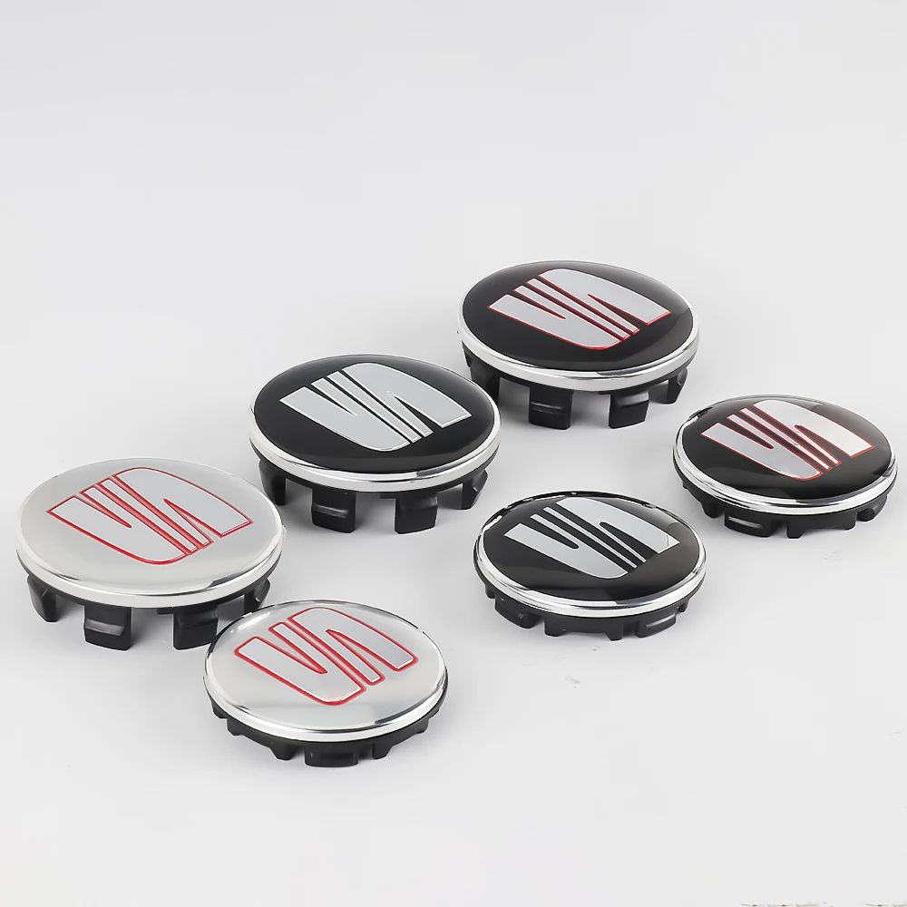 4Pcs 55/63MM Wheel Center Hub Caps Rims Cover Badge Car Accessories For Seat Cupra Ateca Ibiza 6f Leon Mk2 FR E-Racer Formentor
