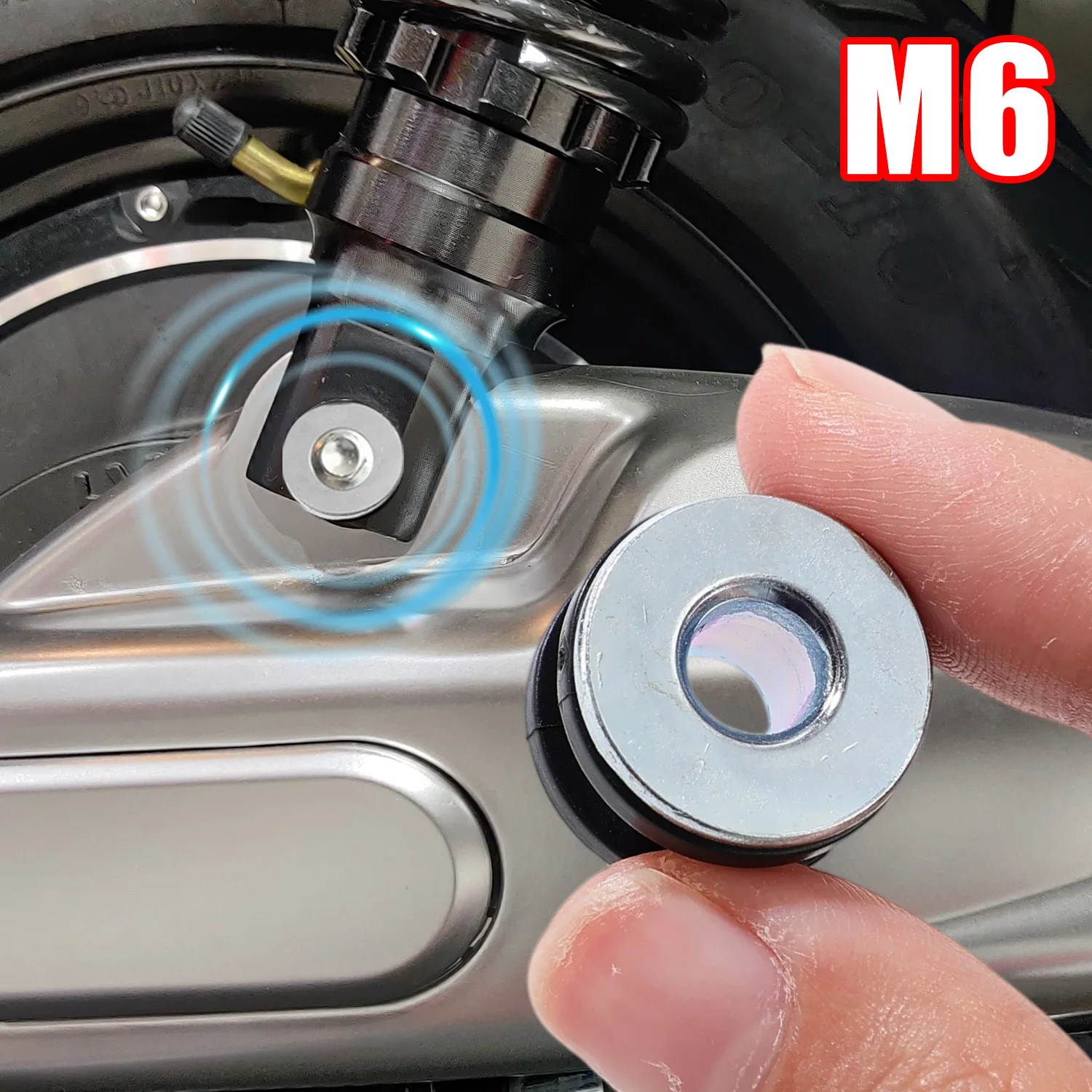 M6/M10 Motorcycle Rubber Grommet Kit Fairing Bolt Cushion Washer Steel Bushing Spacer for Honda Suzuki ATV Motorbike Accessories